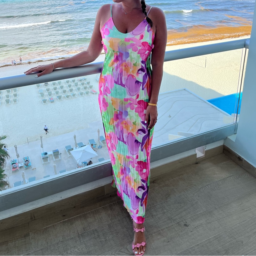 Vibrant Floral Maxi Dress